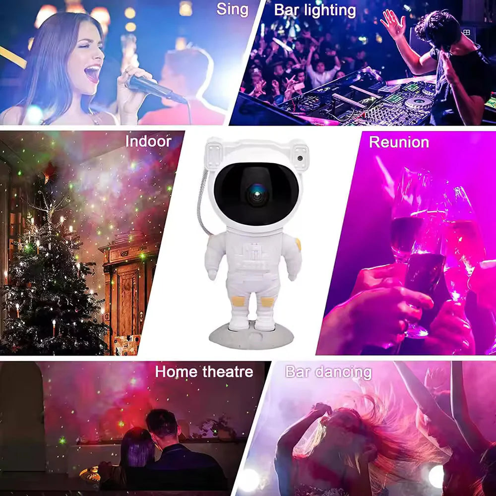 360° Adjustable Head Galaxy Astronaut Projection Lamp