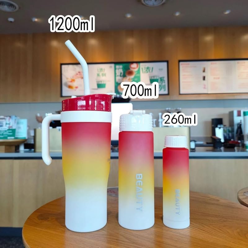 3 Pcs Mug and Water Bottle Set – Stylish Coffee Mugs with Leak-Proof Water Bottle for Home, Office & Travel