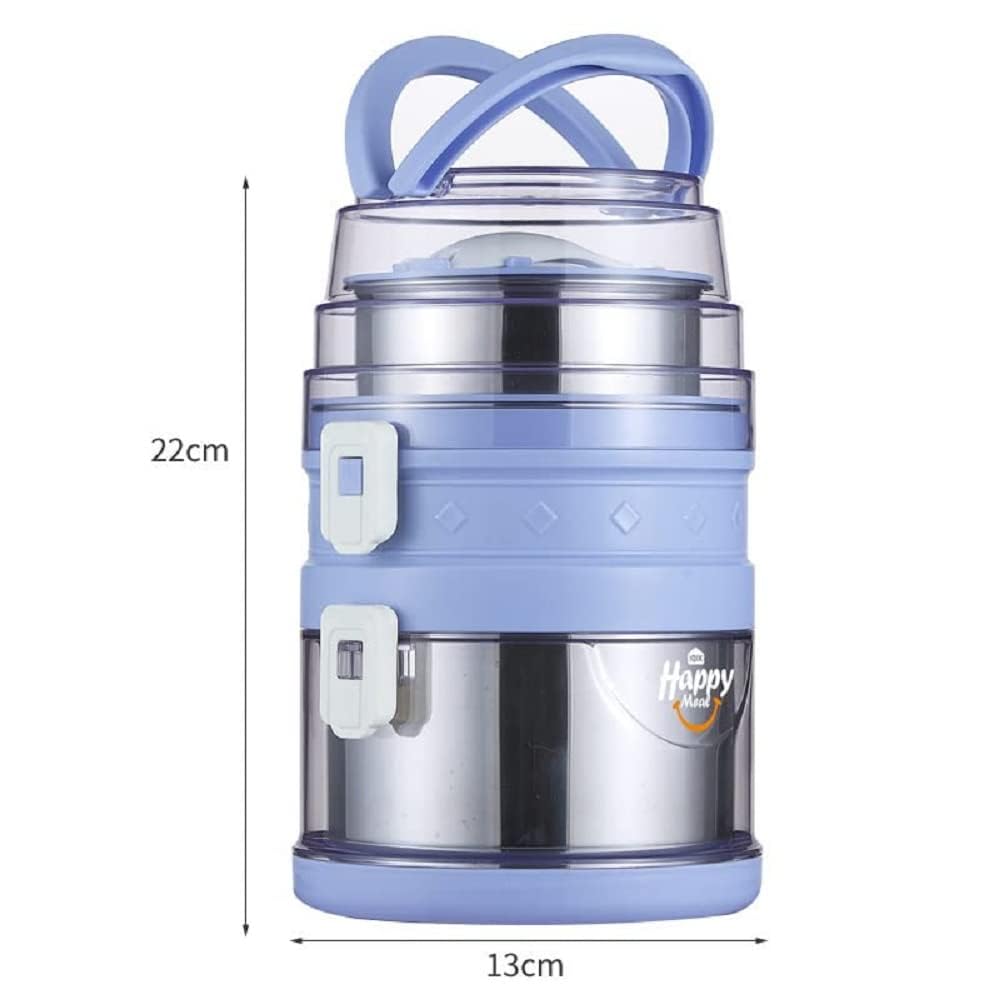 3 Layer Stainless Steel Insulated Lunch Box, Stainless Steel Tiffin Box Steel, Lunch Boxes for Office Men/Women - Lunch Box for Office
