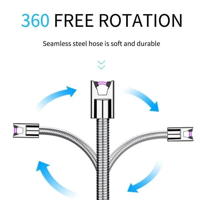 Electric Lighter for Candles Rechargeable Electric Gas Lighter Home Use Candle Lighter Plasma Flameless Windproof USB Lighter 360° Flexible Neck Arc Lighter (Multicolor)