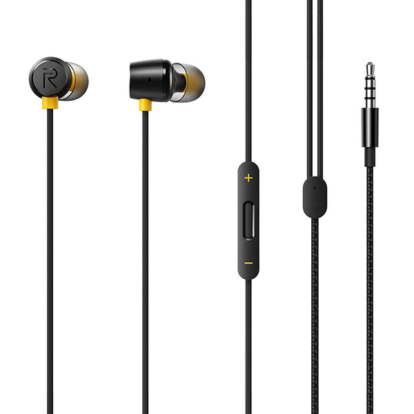 realme Buds 2 Wired Headset Clone Black, In the Ear