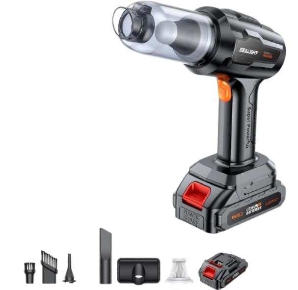 Handheld Car Vacuum Cleaner | 21000Pa High Suction | Cordless 18V/120W Mini Vacuum | Portable Cleaner for Car, Home, Office, Pet Hair | Long Battery Life