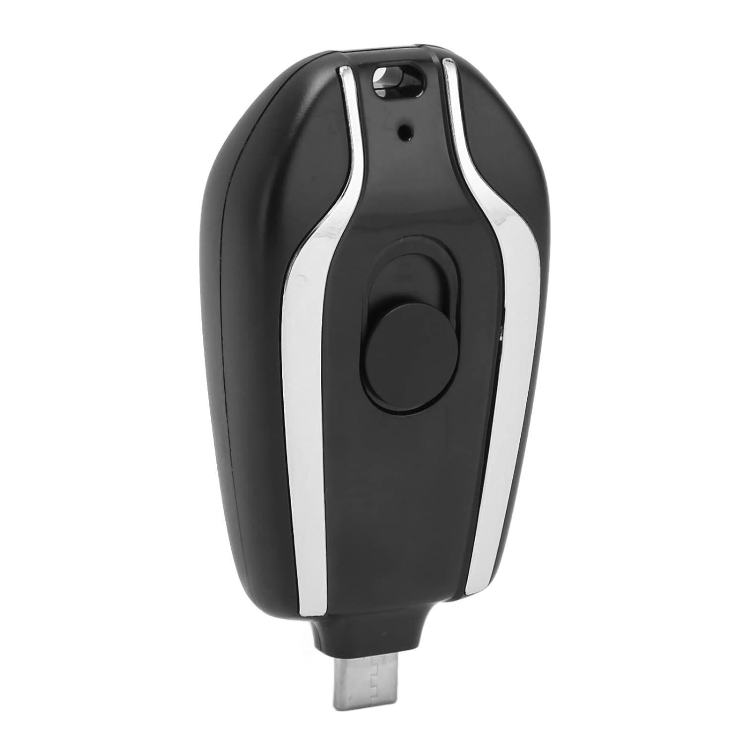 Power Banks - Mini Emergency Power Bank USB C Interface Multi Protection 5V 1A Keychain Portable Charger Portable for Andriod for Travel Black