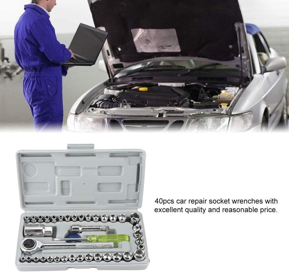 40 in 1 Screw Driver Set PCS Automobile Motorcycle Tool Box Set Socket Wrench Sleeve Suit Hardware Auto Car Repair Tools Socket Home Tool kit Set