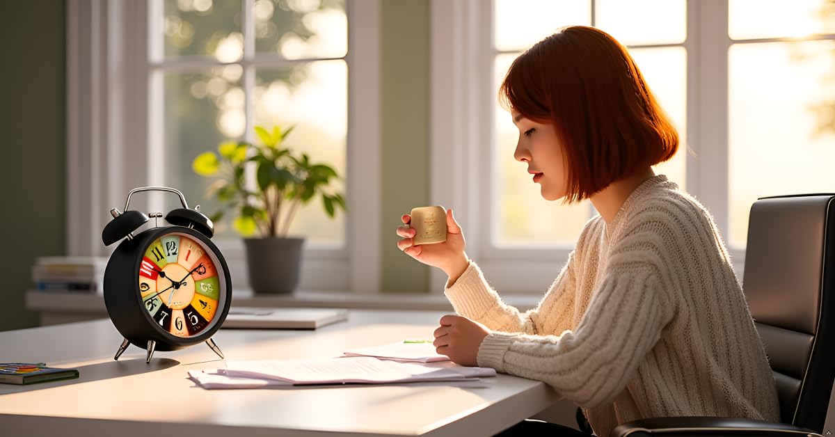 Table Clock Retro Twin Bell Metal Frame Alarm Clock with Night Backlight Function & Silent Motion, Bedside Luminous Alarm for Students Bedroom/Office