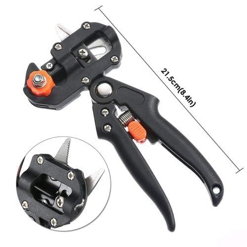 Garden Grafting Tool Set, 2-in-1 Professional Pruning Scissor Shears Cutting Tool with 2 Replacement Blades for Plant Branch, Vine & Fruit Trees, Sharp Durable Gardening Tool