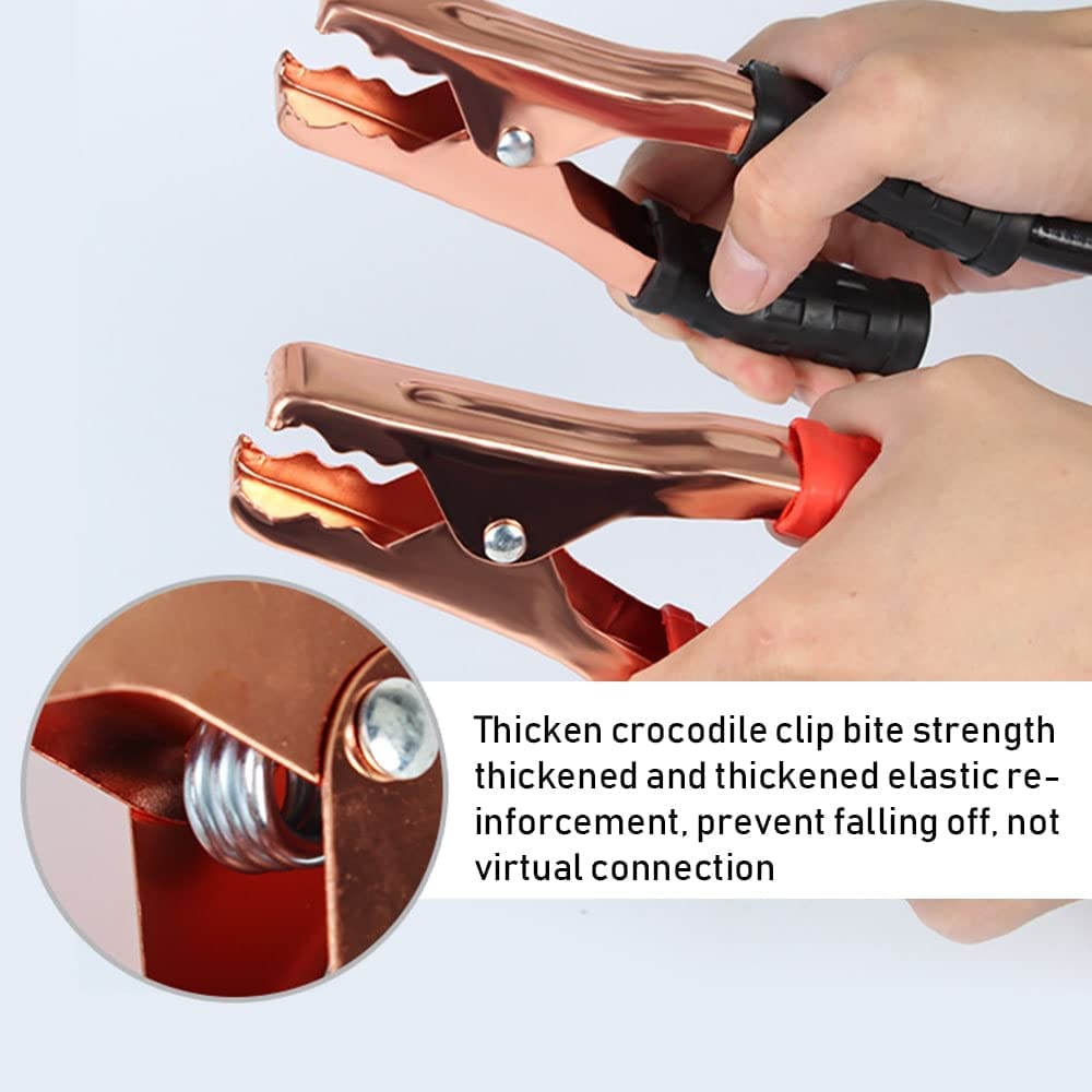 Premium 500 AMP Car Heavy Duty Jumper Cables | 6 Feet Alligator Clip Battery Cable for Emergency Car | Truck | Off-Road Jump Start | Durable Auto Battery Clamp for Dead Battery Recovery Brand: Prishva