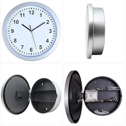 Wall Clock with Hidden Safe Compartment | Secret Storage for Valuables, Money & Jewelry | 3-Shelf Diversion Safe with Working Quartz Movement