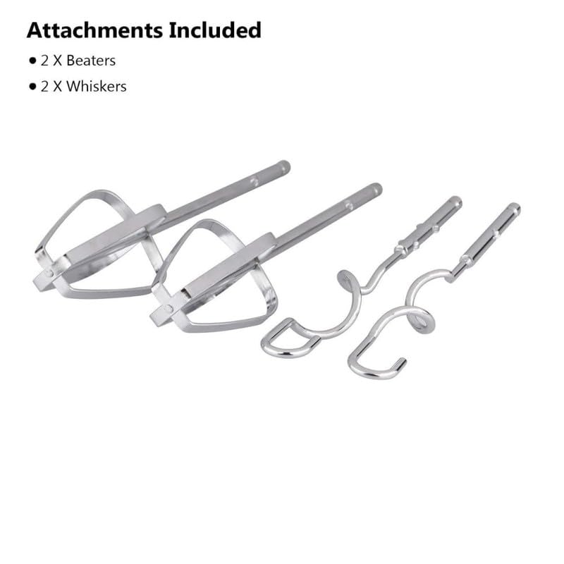 7-Speed Electric Beater for Baking, Whipping Cream & Eggs, Powerful Hand Mixer with Stainless Steel Attachments, Ideal for Kitchen Use