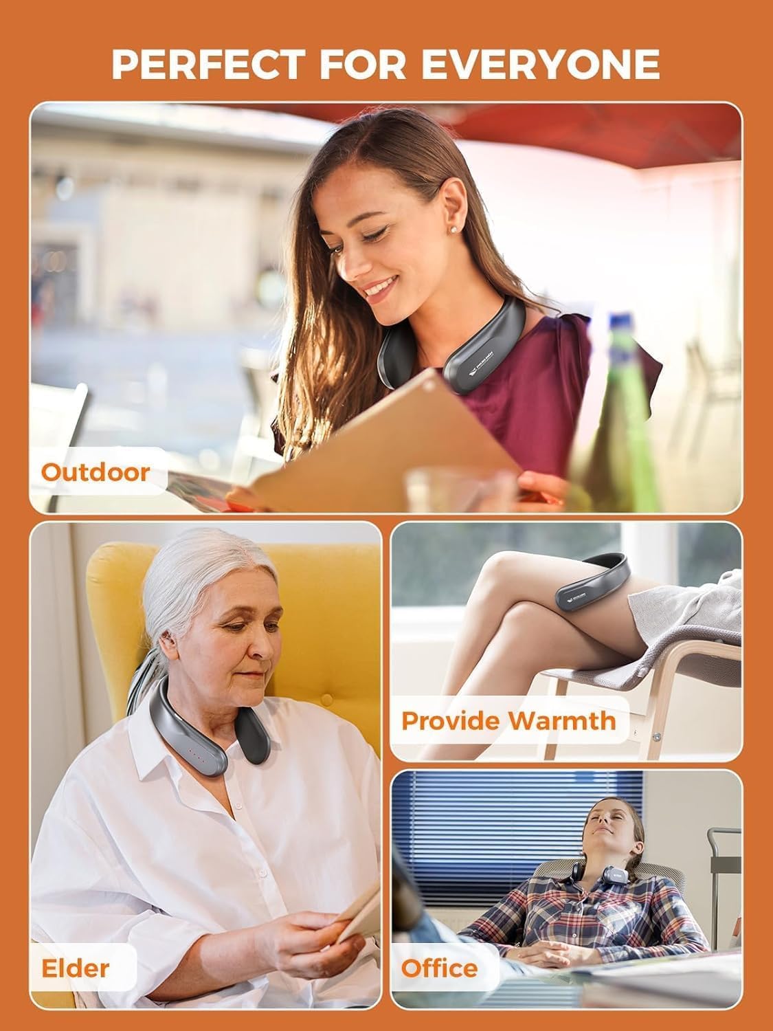 Handy Heater Freedom Neck Warmer 400 Watt Heater Mini Heater Portable Perfect for Outdoor Adult Child Elder Camping Sport Fishing Wearable Neck Heater for Cold Winter Neck Pain Relief