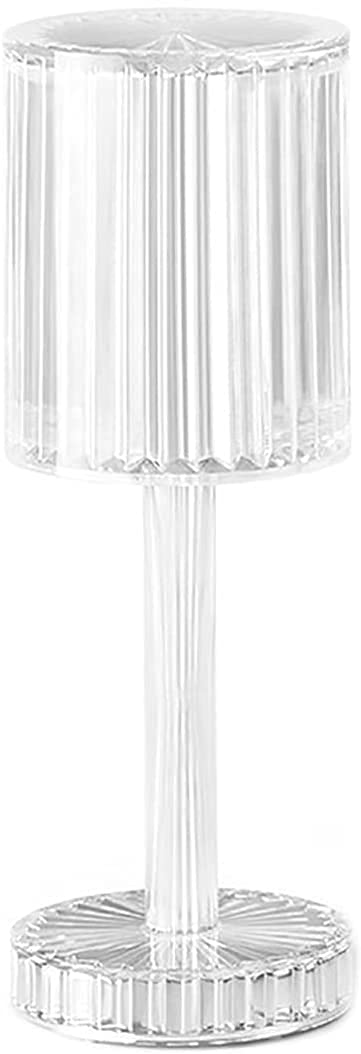 Crystal Table Lamp - Romantic Led Crystal Diamond Table Lamps Touch Control Changing Light, Acrylic Rechargeable Modern Style Crystal Bedside Lamp for Bedroom,