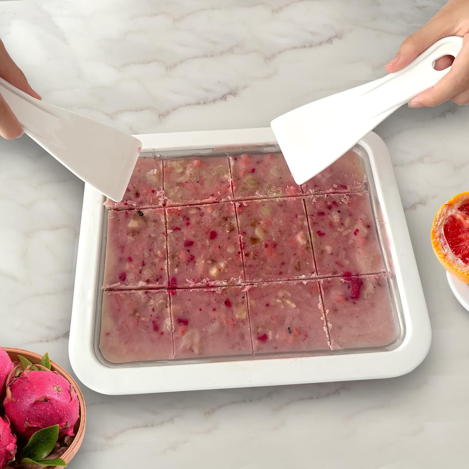 Ice Cream Roller Maker Pan, Ice Plate, Ice Cream Rolls Maker, Ice Rolls Machine, Homemade Ice Cream, Ice Cream Plate for Ice Rolls, Stainless Steel, for Frozen Yoghurt Ice Cream Gelato, Green