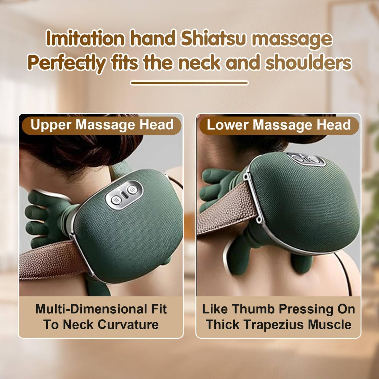 Neck Massager for Cervical Pain | Neck and Shoulder Massager Machine | Wireless Heated Neck & Shoulder Massager | Portable Electric Body Massager for Back