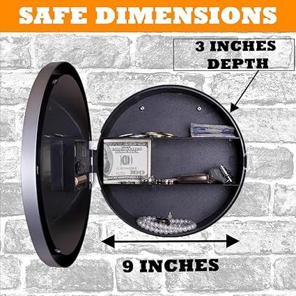 Wall Clock with Hidden Safe Compartment | Secret Storage for Valuables, Money & Jewelry | 3-Shelf Diversion Safe with Working Quartz Movement