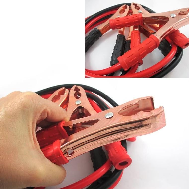 Premium 500 AMP Car Heavy Duty Jumper Cables | 6 Feet Alligator Clip Battery Cable for Emergency Car | Truck | Off-Road Jump Start | Durable Auto Battery Clamp for Dead Battery Recovery Brand: Prishva