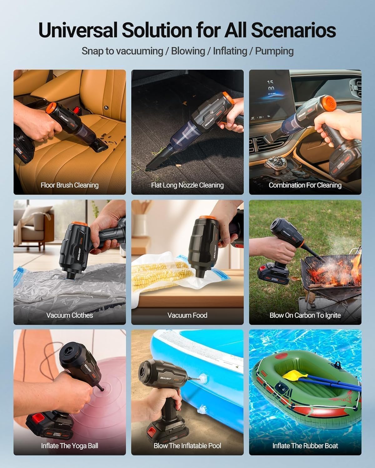 Handheld Car Vacuum Cleaner | 21000Pa High Suction | Cordless 18V/120W Mini Vacuum | Portable Cleaner for Car, Home, Office, Pet Hair | Long Battery Life