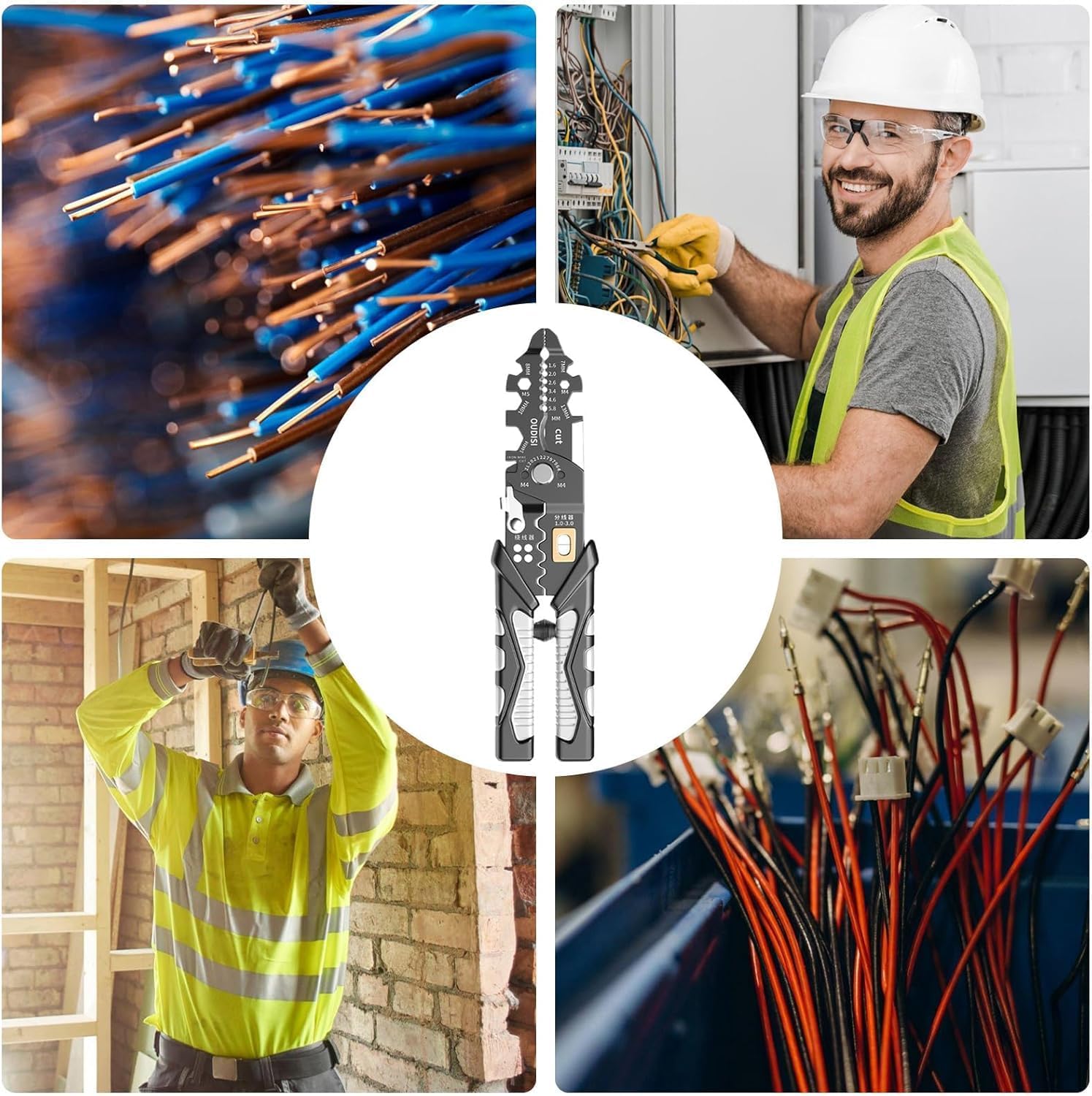 All in 1 Multifunction Stainless Steel Wire Stripper/Wire Crimping Tool, Wire Cutter, Wire Crimper, Cable Stripper, Wiring Tools and Multi-Function Hand Tool (25 IN 1)