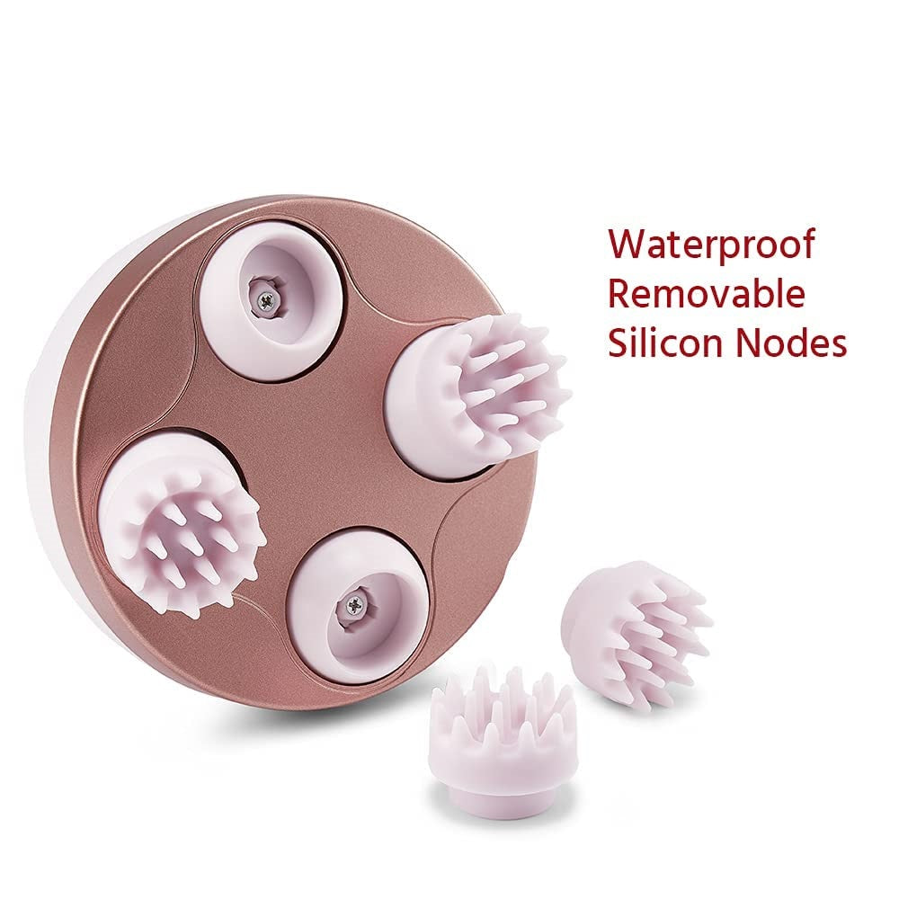 Rechargeable Head, Scalp Full Body Pain Relief Massager, Electric Head Kneading Massager,4 Speed Modes,Handheld Portable Head Scratcher for Hair Growth,Deep Clean & Relaxation