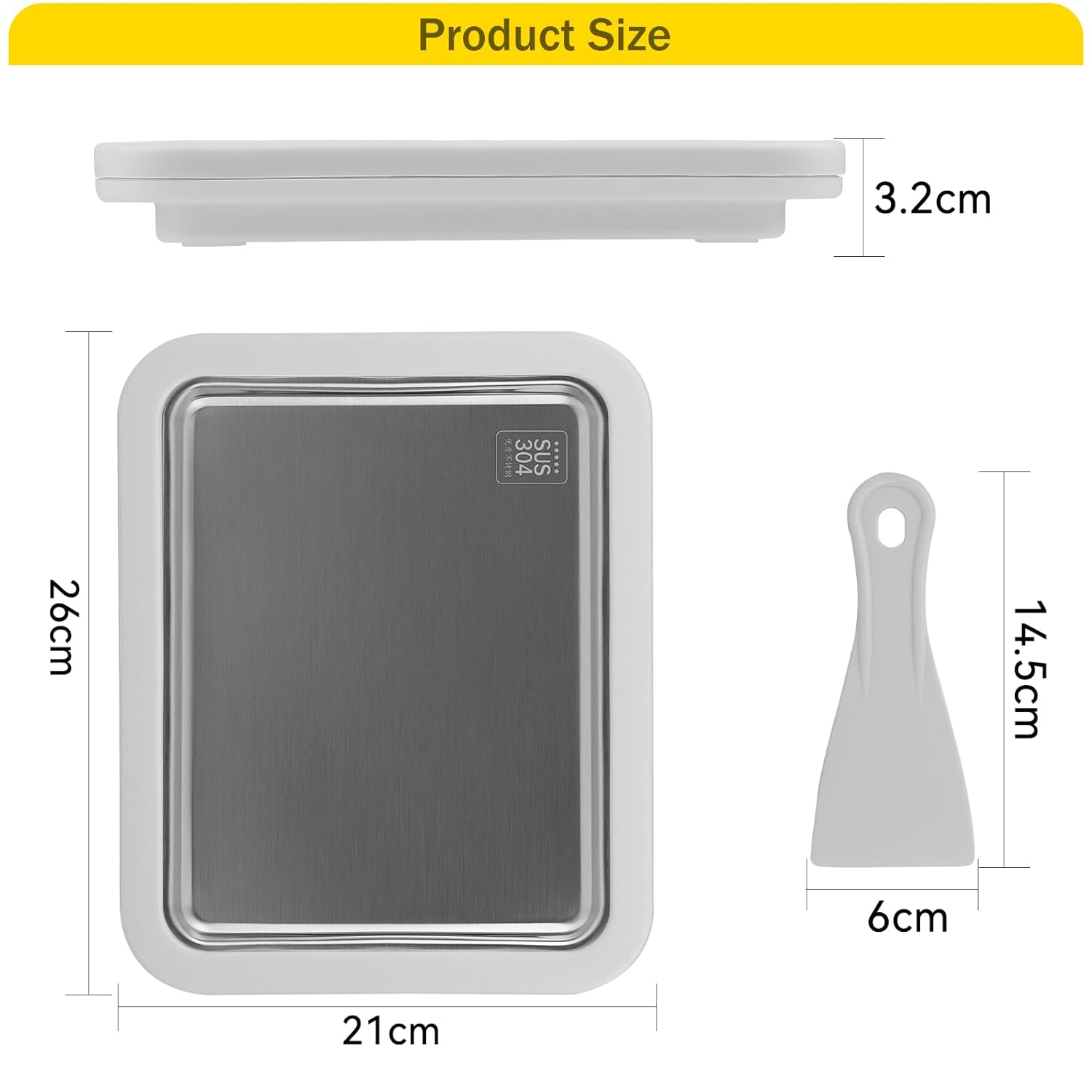 Ice Cream Roller Maker Pan, Ice Plate, Ice Cream Rolls Maker, Ice Rolls Machine, Homemade Ice Cream, Ice Cream Plate for Ice Rolls, Stainless Steel, for Frozen Yoghurt Ice Cream Gelato, Green