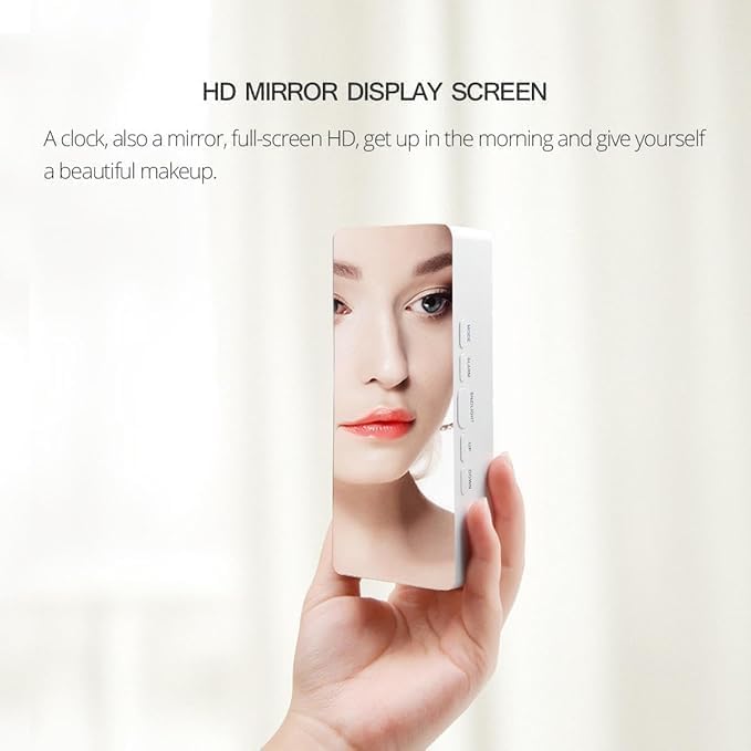 Digital Alarm Clock Table Clock for Students, Heavy Sleepers, Bedroom, Office, Corporate | Mini Alarm Clock with Loud Sound, Automatic Sensor, Date & Temperature