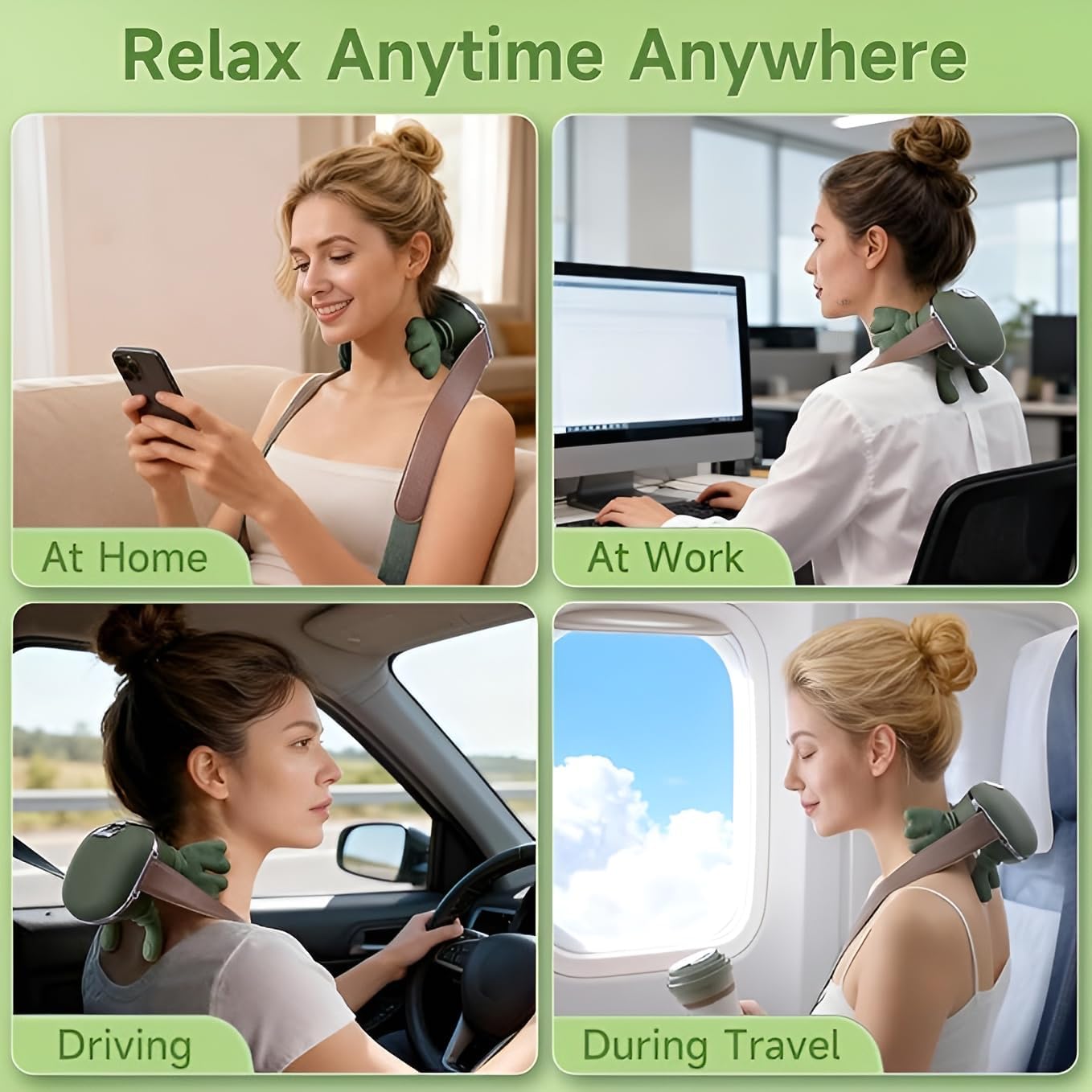 Neck Massager for Cervical Pain | Neck and Shoulder Massager Machine | Wireless Heated Neck & Shoulder Massager | Portable Electric Body Massager for Back