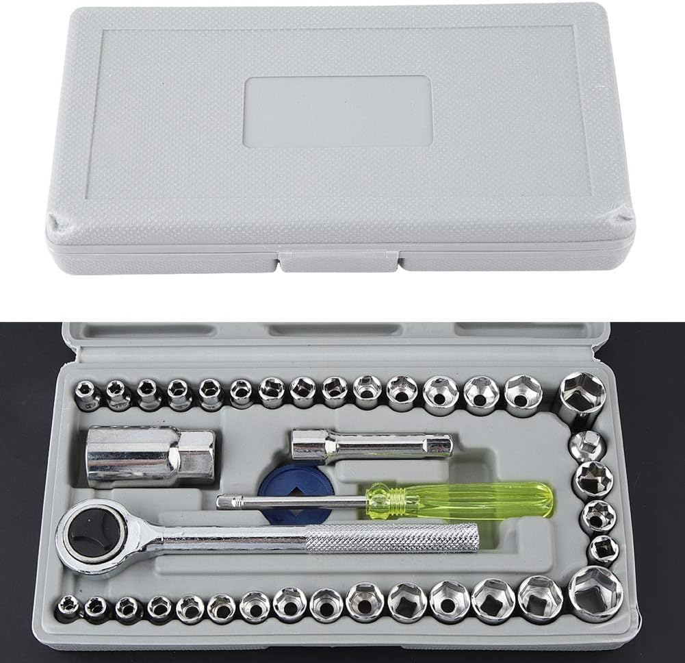 40 in 1 Screw Driver Set PCS Automobile Motorcycle Tool Box Set Socket Wrench Sleeve Suit Hardware Auto Car Repair Tools Socket Home Tool kit Set