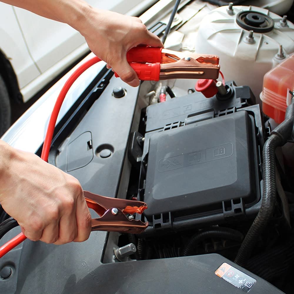 Premium 500 AMP Car Heavy Duty Jumper Cables | 6 Feet Alligator Clip Battery Cable for Emergency Car | Truck | Off-Road Jump Start | Durable Auto Battery Clamp for Dead Battery Recovery Brand: Prishva