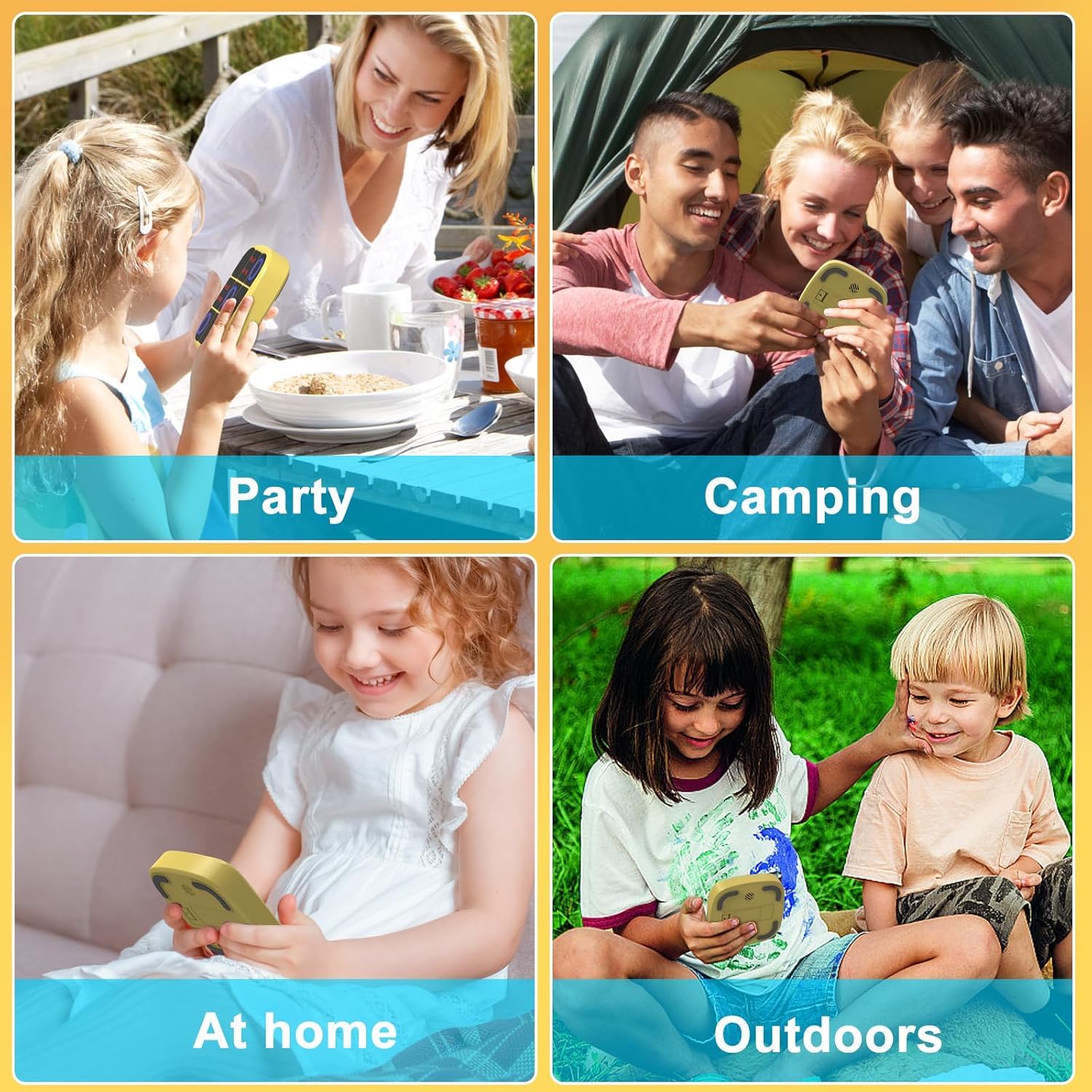 Tic Tac Toe Bolt Game, 4-in-1 Handheld Portable Electronic Toy Rechargeable, Educational Board Games Puzzle for Kids and Adults, Perfect for Travel, Road Trips, and Birthday Gifts - Fun Memory Game