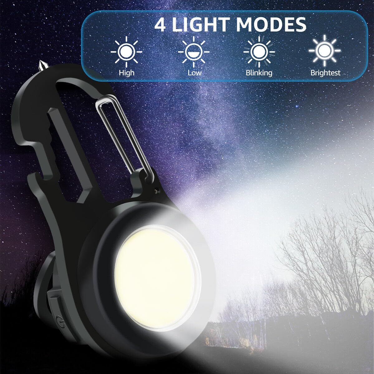 Mini LED Inspection Lights, COB LED Rechargeable Work Lamp, 800 Lumens, Hand Light, Portable Work Lamp, Magnetic Mechanic Light, for Repair, Emergency, Camping